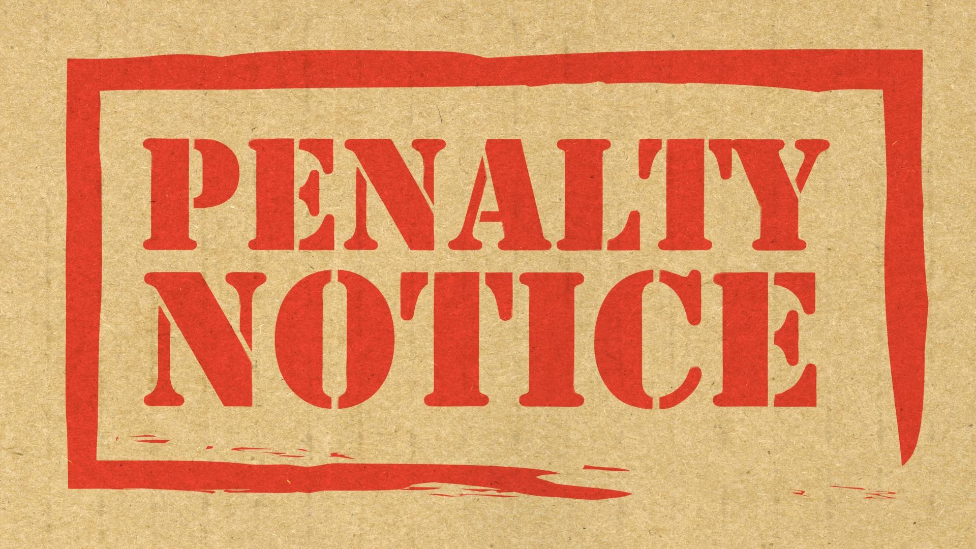 Penalty notice