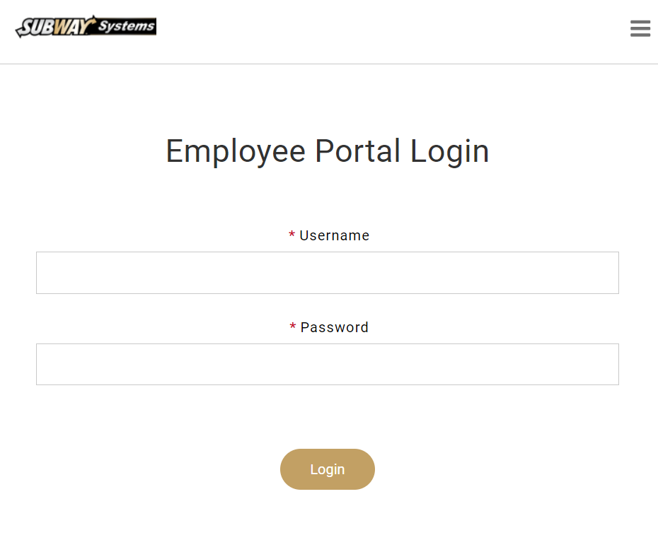 Employee portal log in to access subway pay stubs online