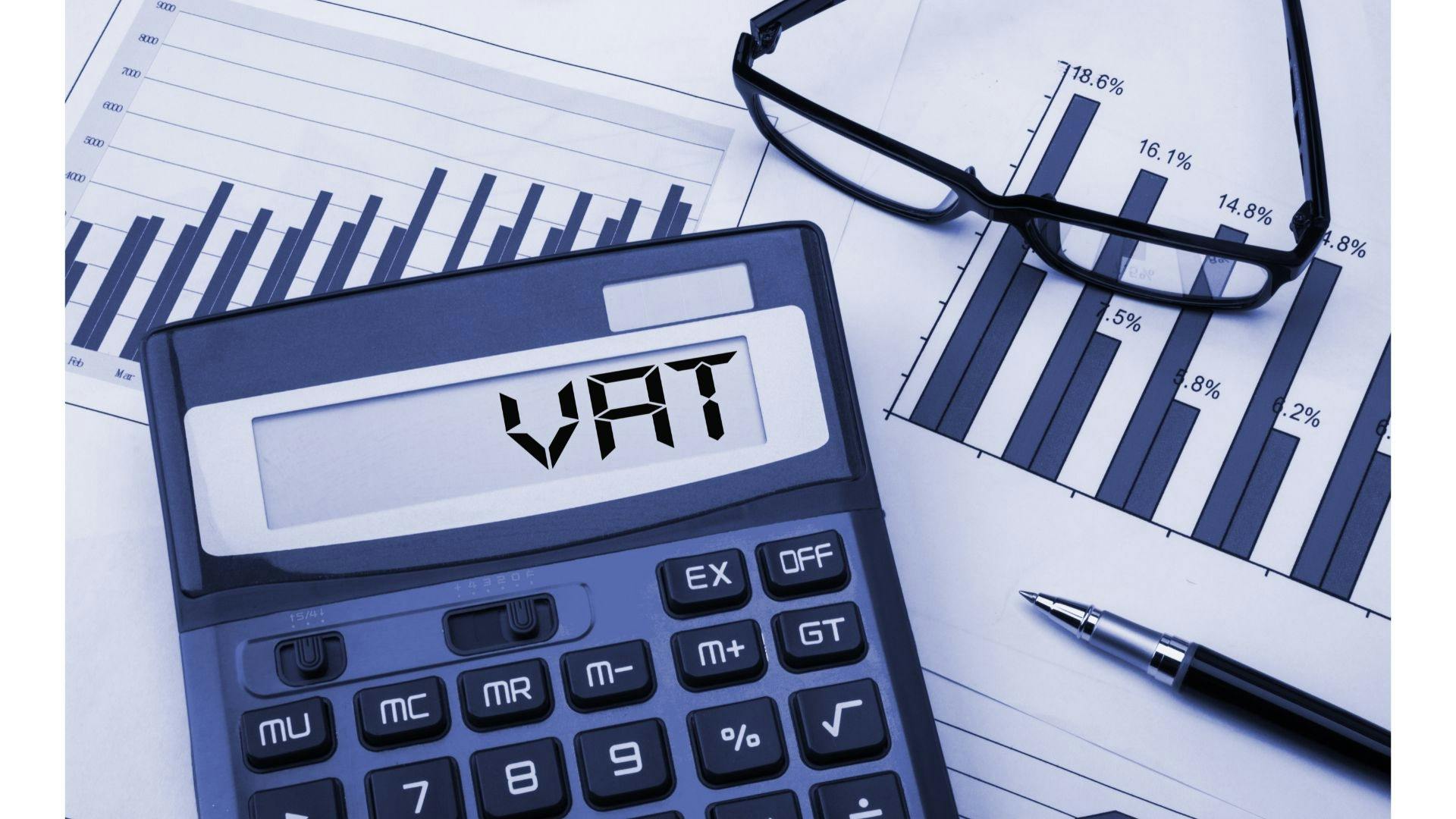 Calculator with the word VAT
