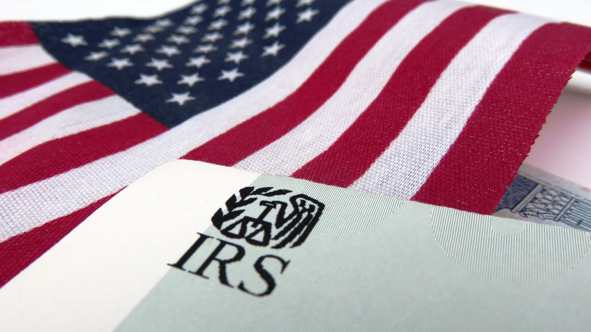American flag and IRS